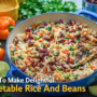 How To Make Delightful Vegetable Rice And Beans🍚🫘 9 Vegetable Rice And Beans