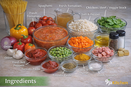 How To Make Jollof Spaghetti Rice Mix β Delicious One-Pot Recipeππ
π₯ 2 easy jollof spaghetti recipe