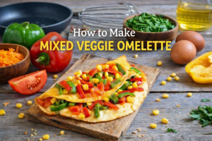 How To Make Mixed Veggie Omelette – The Delicious Breakfast Recipe🥚🍅🍆🥕🫑🥒