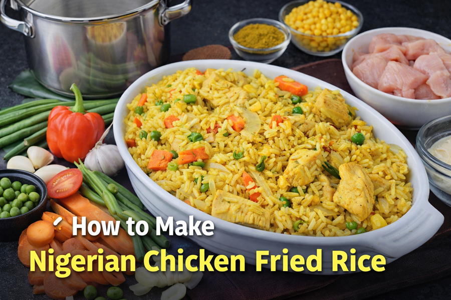 Nigerian Chicken Fried Rice