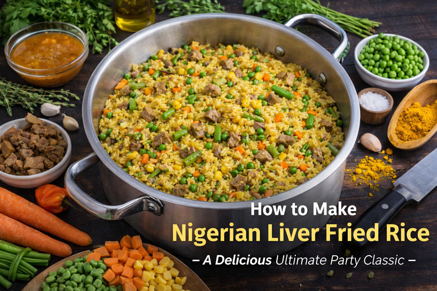 Nigerian Liver Fried Rice