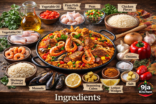 Nigerian seafood rice recipe