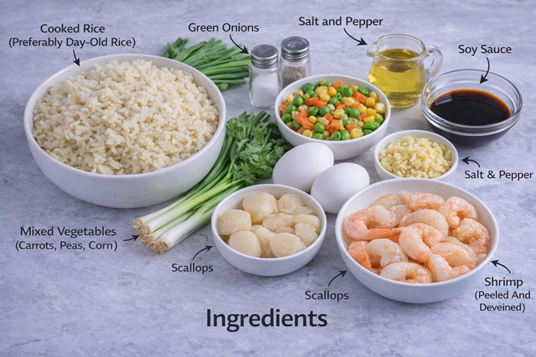 How To Make Seafood Fried Rice – Irresistible Homemade Delight 🦐🍚 2 Homemade Seafood Fried Rice