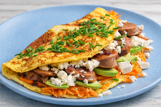 How To Make Sausage Omelette – The Powerful Breakfast Recipe🥰🔥 4 fluffy sausage omelette recipe