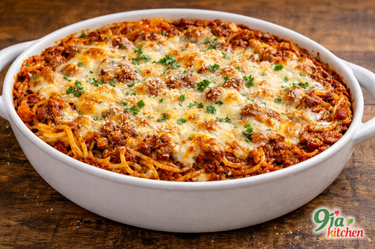 Oven Baked Spaghetti Pasta