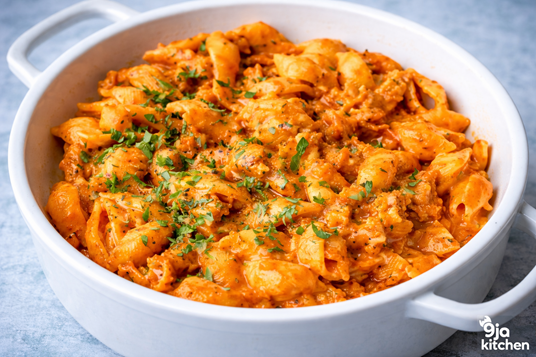 How To Make Creamy Red Pepper Pasta: Comfort Food Recipe🌶️✨ 4 easy creamy pasta dinner