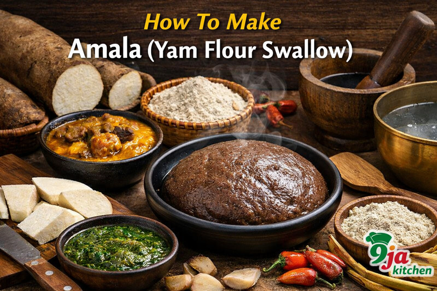 How To Make Amala (Yam Flour Swallow)