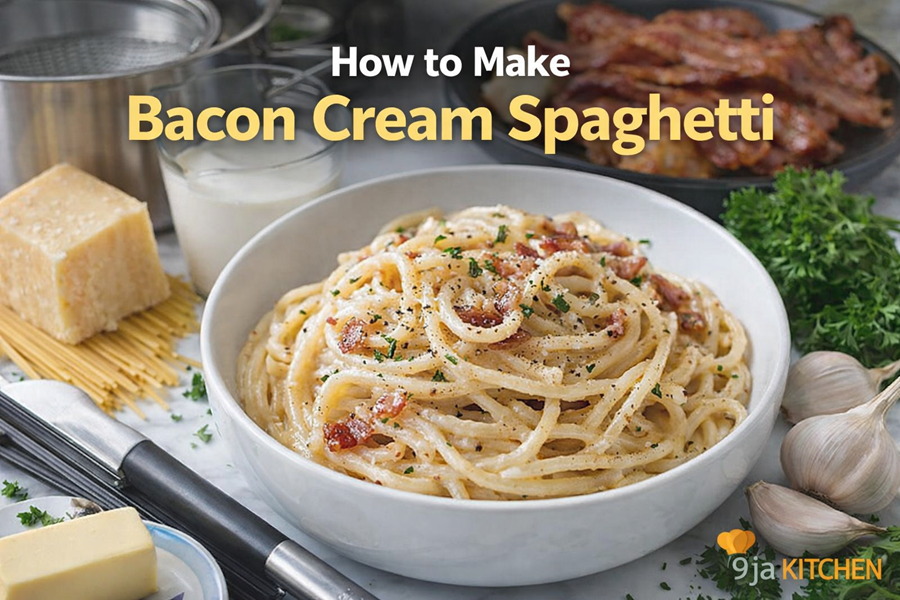 Bacon Cream Spaghetti