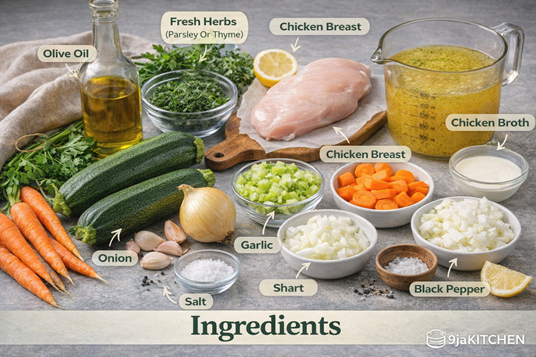 easy chicken zucchini soup