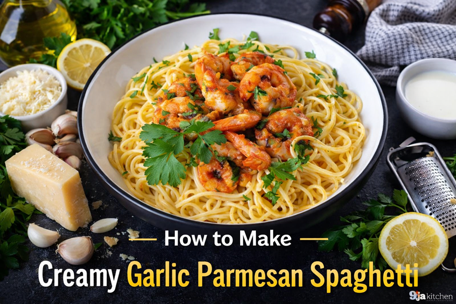 Creamy Garlic Parmesan Spaghetti