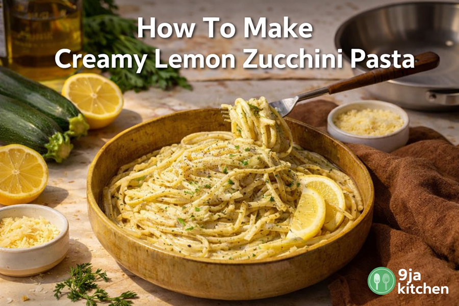 Creamy Lemon Zucchini Pasta
