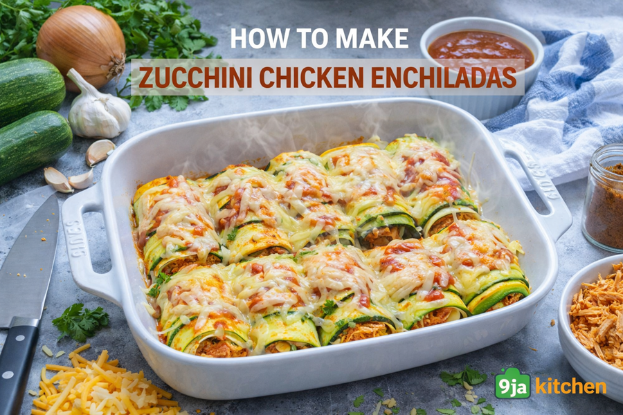 Zucchini Chicken Enchiladas