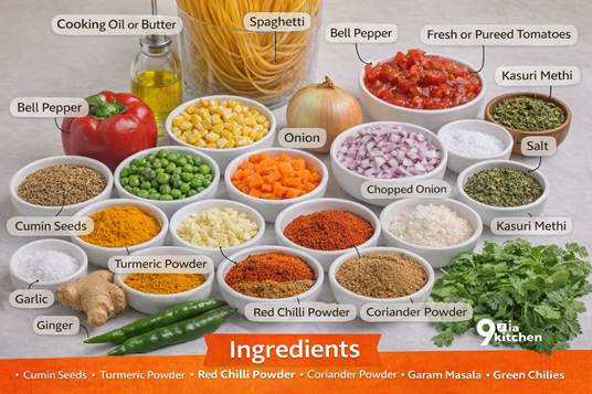 Indian fusion pasta recipe