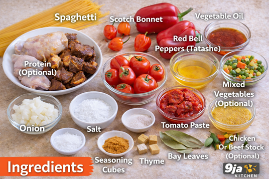 How To Make Jollof Spaghetti