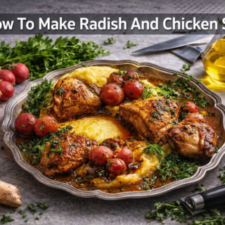 Radish and chicken stew