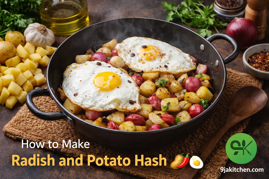 Radish And Potato Hash