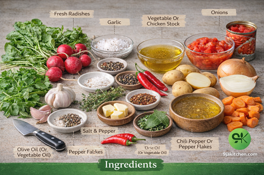 How To Make Radish Stew Ingredients