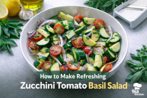 How To Make Refreshing And Delicious Zucchini Tomato Basil Salad🥗