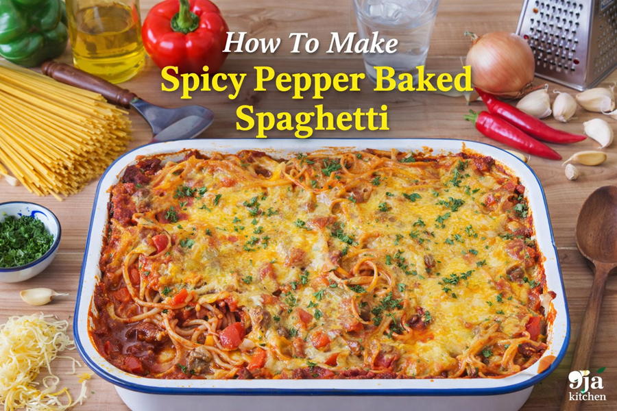 Spicy Pepper Baked Spaghetti