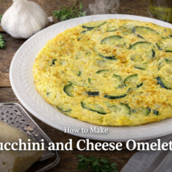 Zucchini and cheese omelette