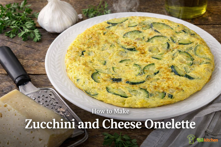 Zucchini and cheese omelette