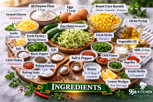 zucchini and corn fritters recipe