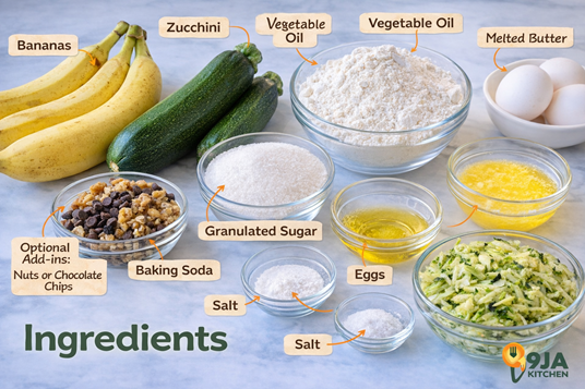 moist zucchini banana bread