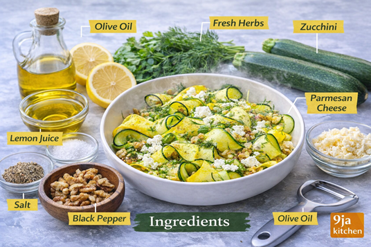 How To Make Zucchini Ribbon Salad – Delicious Salad You’ll Love🥒🥗 5 Fresh Zucchini Salad