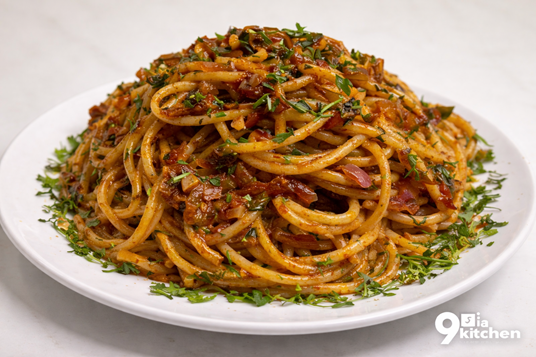 masala spaghetti pasta
