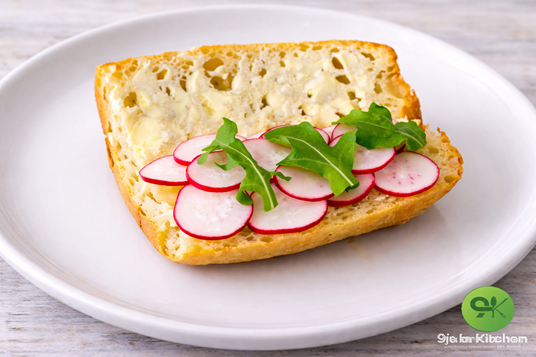 radish and butter sandwich