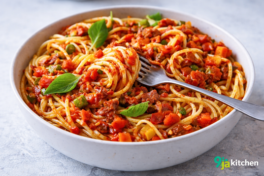 nutritious vegetable pasta meal