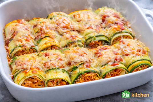 How To Make Delicious Zucchini Chicken Enchiladas🌯🥒🍗 4 zucchini enchilada roll ups