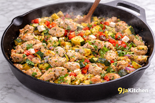 Healthy Zucchini Chicken Skillet