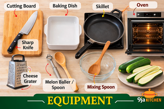 Zucchini baking equipment