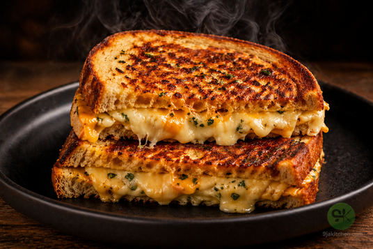 easy garlic bread grilled cheese