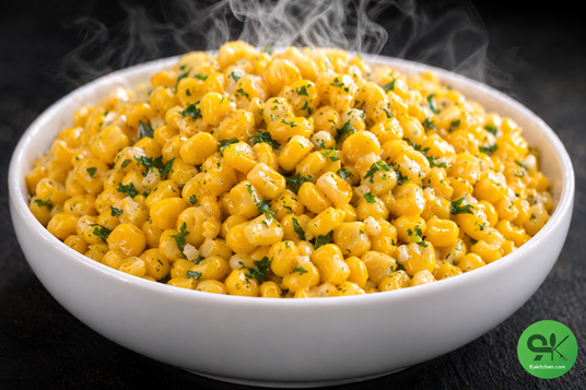 fried corn with butter