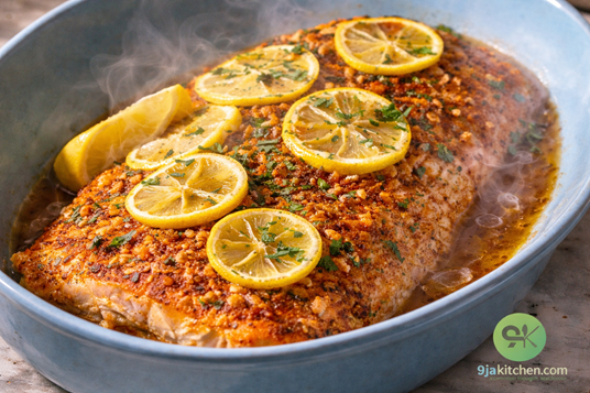 baked garlic lemon salmon