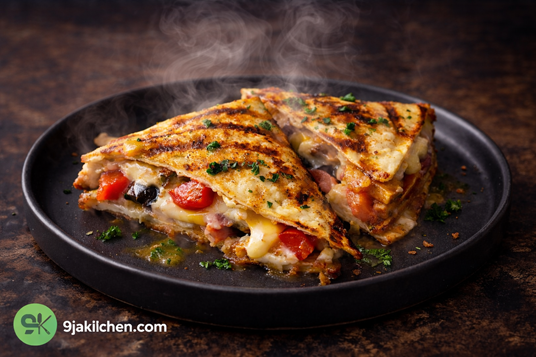 easy garlic quesadilla