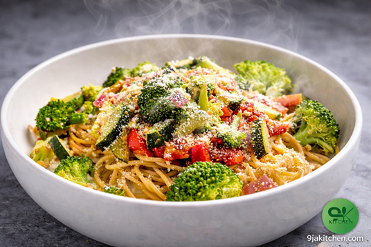 easy garlic veggie pasta recipe