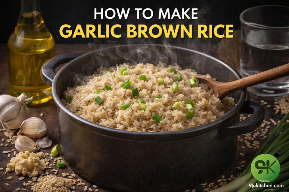 garlic brown rice