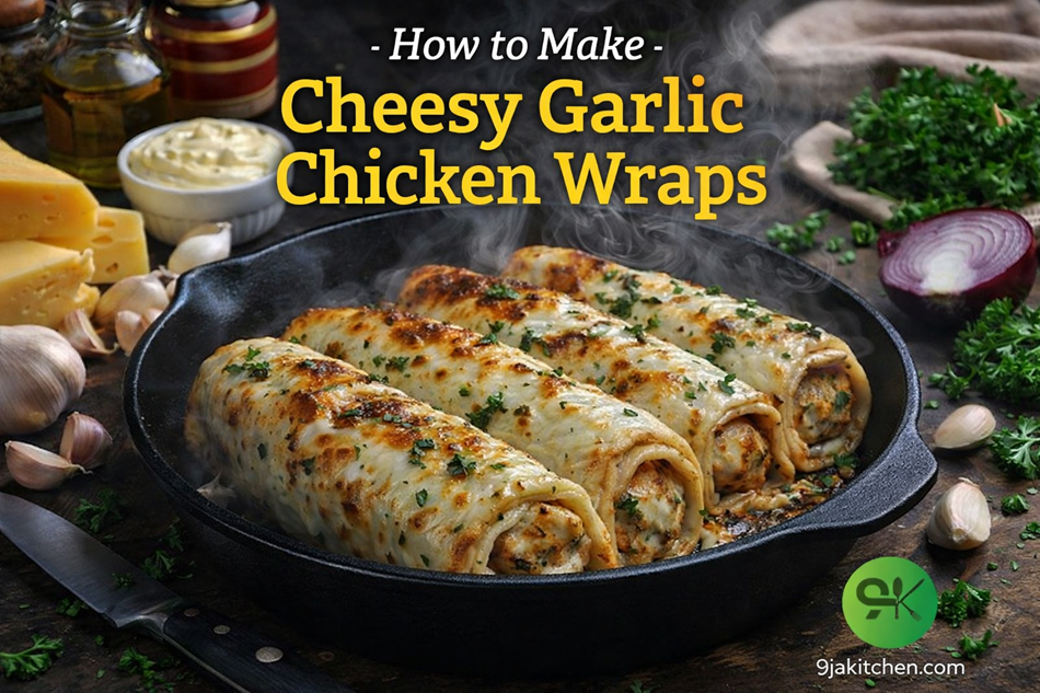 Cheesy Garlic Chicken Wraps