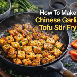 Chinese garlic tofu stir-fry