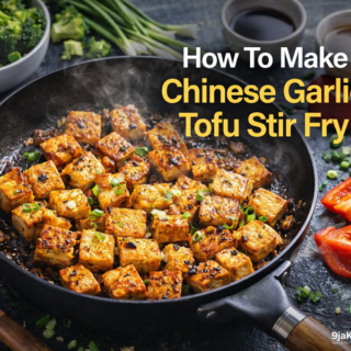 Chinese garlic tofu stir-fry