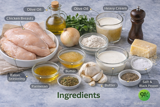 creamy garlic chicken recipe