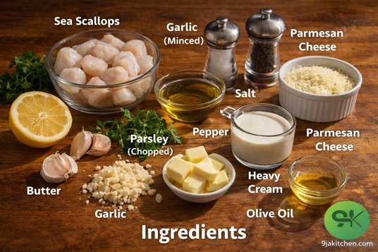 How To Make Creamy Garlic Scallops – An Irresistible Seafood Delight🧄🌟 2 garlic scallops recipe