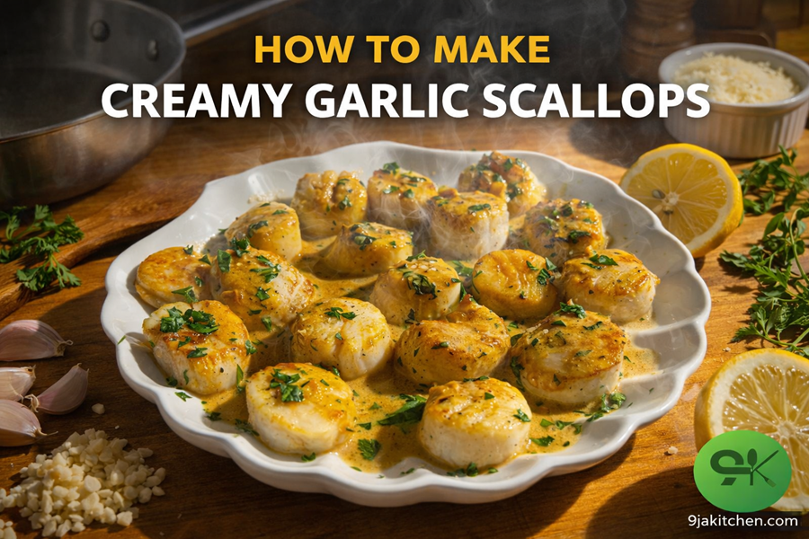 Creamy Garlic Scallops
