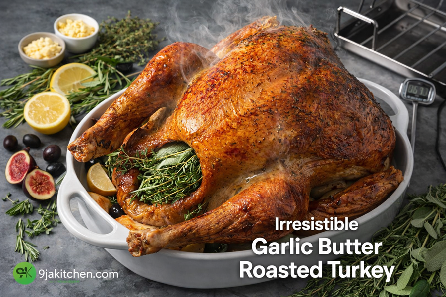 Garlic Butter Roasted Turkey