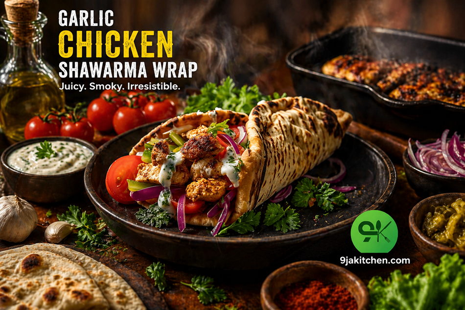 Garlic Chicken Shawarma Wrap