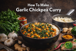 How To Make Garlic Chickpea Curry – Irresistible Easy Power Recipe🧄🍛