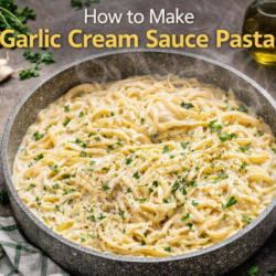 Garlic Cream Sauce Pasta